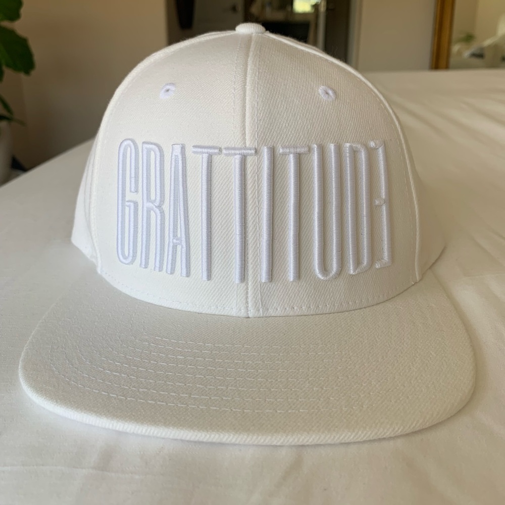 White “GrAttitude” Flatbrim Cap